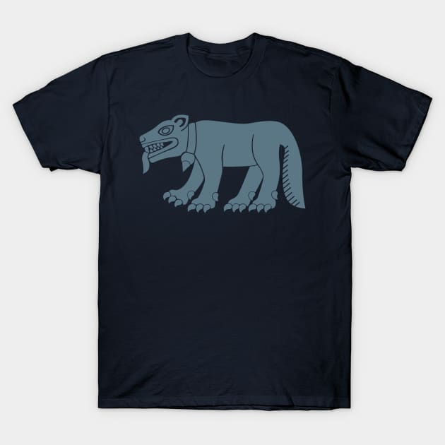 Toltec Wolf T-Shirt by ocelotlcalli